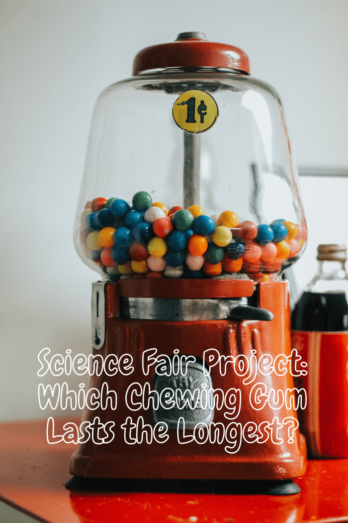 science experiment with chewing gum