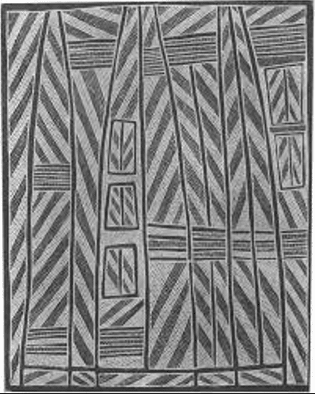 Figure One: Welwi Warnambi, Painting, (year unknown). Drawing, (Dimensions unknown). Reproduced: https://www.jstor.org/stable/2802545