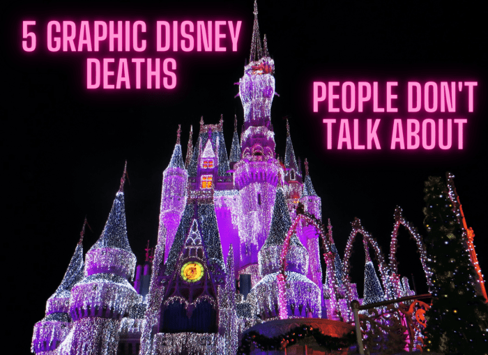 Disney films are beautifully animated, but they also produce animated deaths that are often graphic.