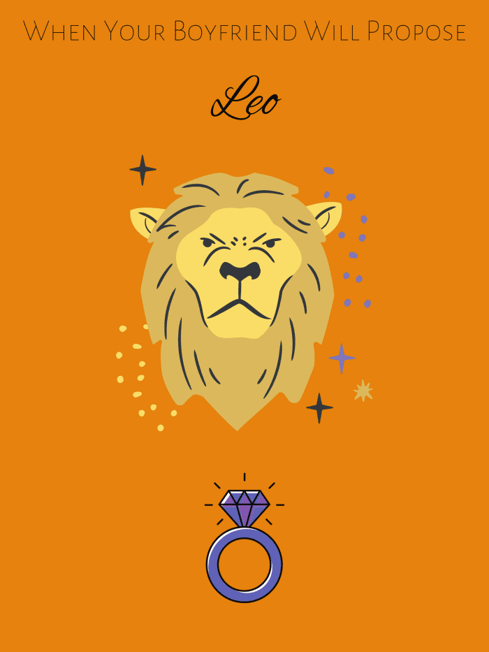 Leo needs to travel with you, they need something epic, and they need to feel flattered by you. Leo warms up to the idea of proposing quicker than some zodiacs.