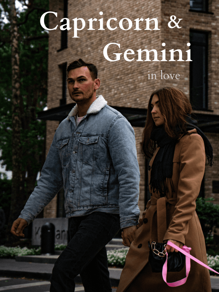 Capricorn and Gemini are a fascinating couple. They're both incredibly smart, but with different perspectives.
