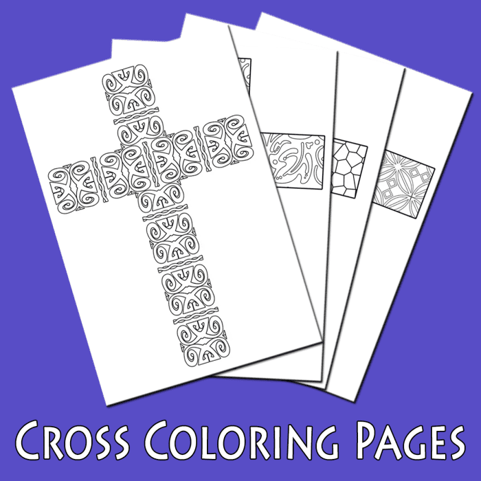 Free Printable Cross Coloring Pages - FeltMagnet