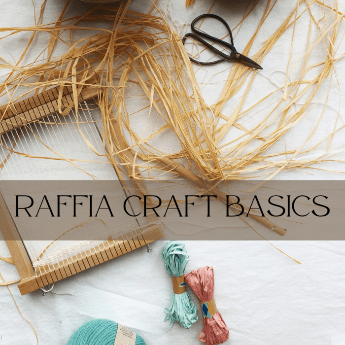 Raffia Craft Basics How to Make a Simple Mat & Flowers