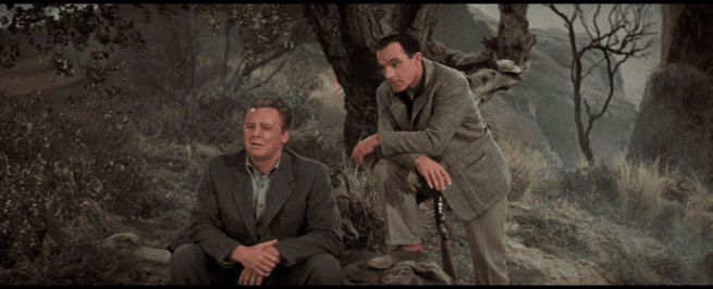 Van Johnson and Gene Kelly play Jeff Douglas and Tommy Albright who are lost in a forest in the Scottish Highlands