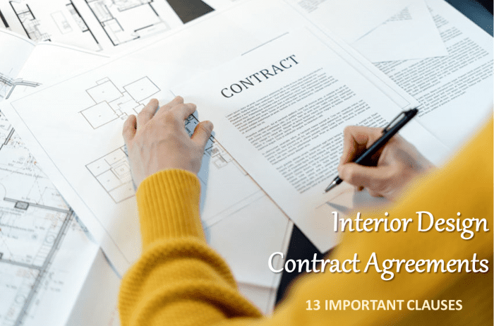 interior design services contract cancelation