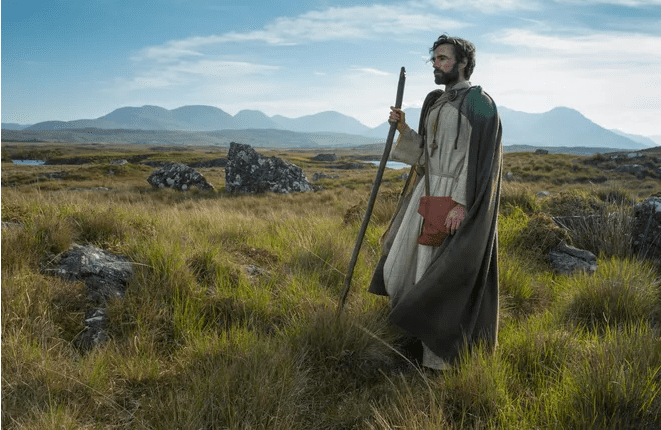 The unfamiliar, brutal, mountainous environment of a strange land filled Patrick with loneliness as he tended to his master's sheep.