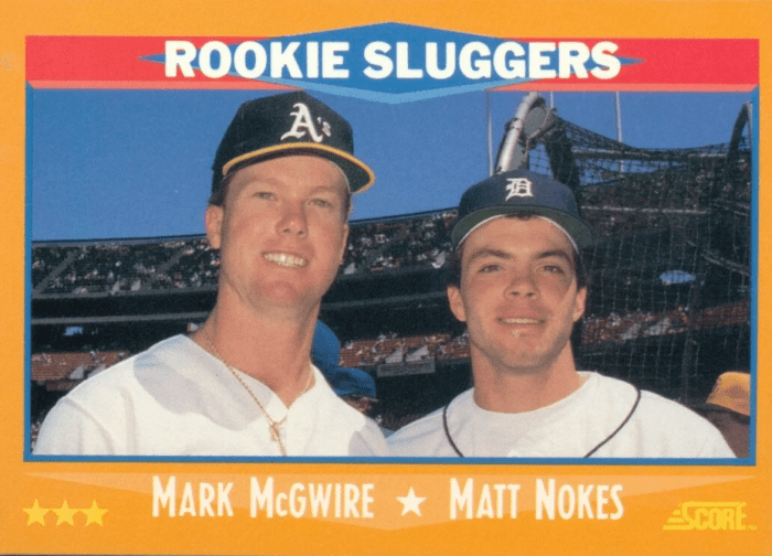 Mark McGwire and Matt Nokes produced powerful seasons in 1987, but only McGwire went on to become a superstar.