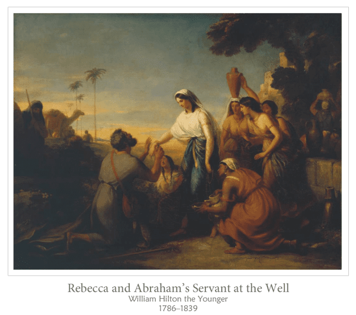Rebekah and Abraham's servant at the well