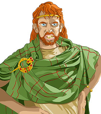 An artist's impression of Fergus mac Roth, king of Ulster and lover of the equally promiscuous Medb, Queen of Connacht