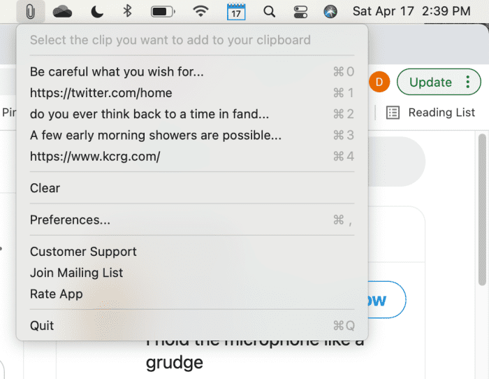 how to access clipboard on mac