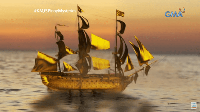 The golden ship of Don Diego, as presented in the magazine show Kapuso Mo Jessica Soho.