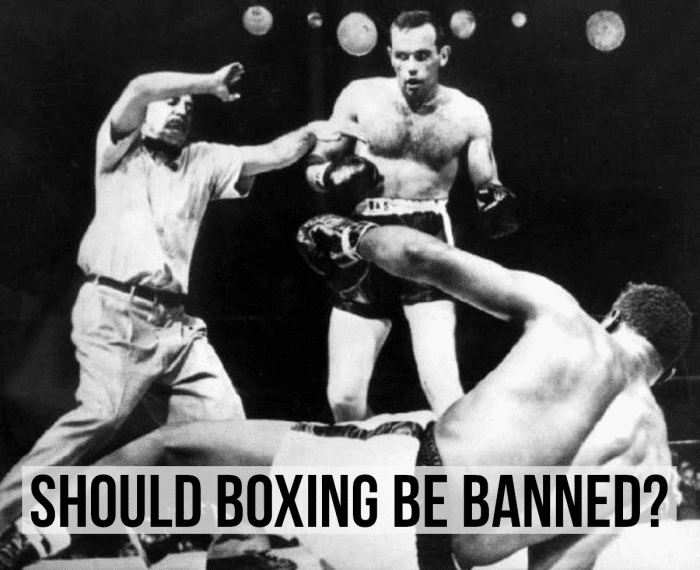 Ingemar Johansson and Floyd Pattersson 1959. For a list of arguments for and against banning boxing, please read on...