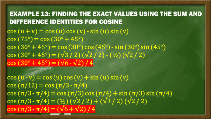 Sum and Difference Formulas (With Proofs and Examples) - HubPages