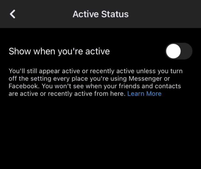 Hide your active status on Facebook.