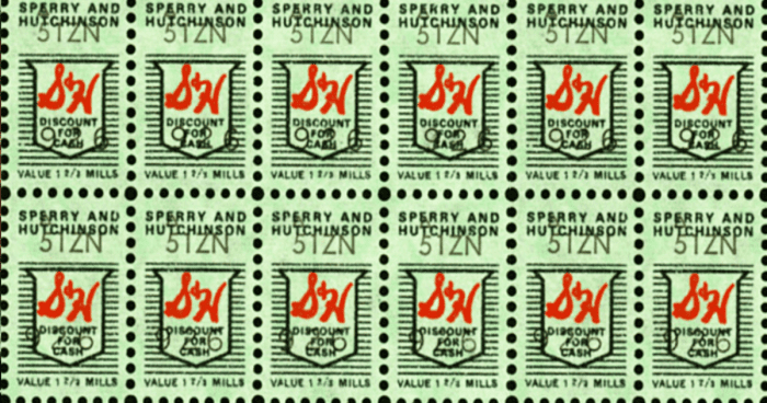 In 1951, the first S&H Green (trading) Stamps were given out at King Sooper, a Denver, Colorado grocery store chain.