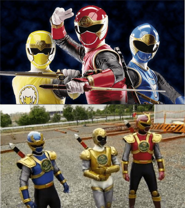 The biggest difference between the Beetles Rangers we saw in Ninja Storm and the proposed Hexagon would have been the inclusion of a darker Yellow female ranger.