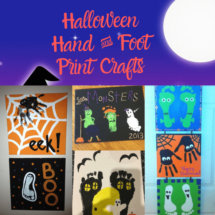 30 Easy DIY Halloween Handprint And Footprint Crafts HubPages   Halloween Hand And Foot Print Crafts 