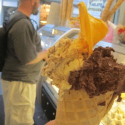 Gelato is traditionally kept at a warmer temperature than ice cream (about 15°F warmer).