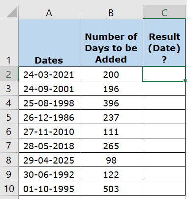 How to Add Days to Dates in Excel and Get the Result in a Date Format ...