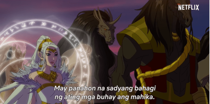 They were all Diwata in Netflix's Trese (subtitle reads: "There was a time when magic in the world was a natural part of life.")
