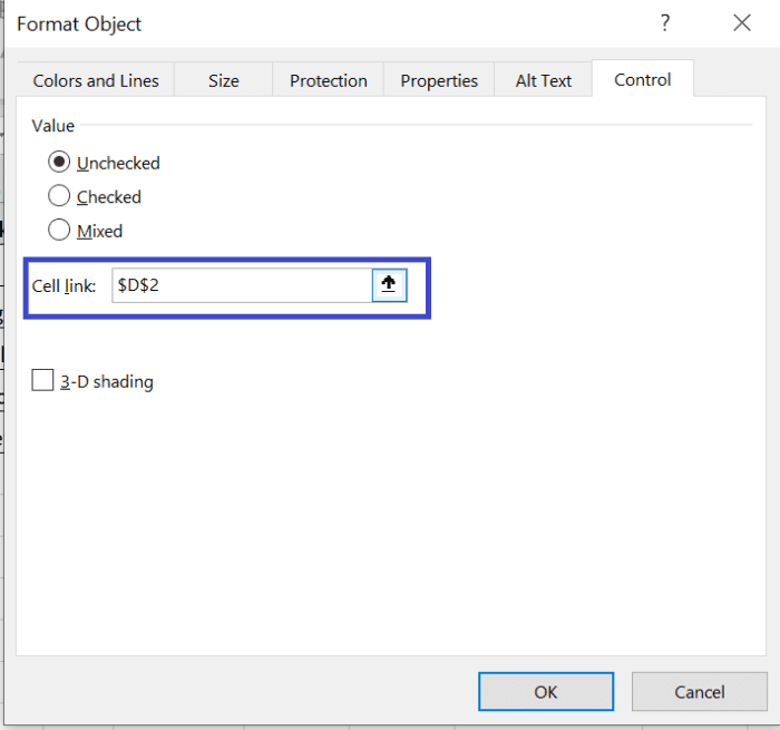 How To Add A Checkbox In Excel And Automatically Generate A True Or 