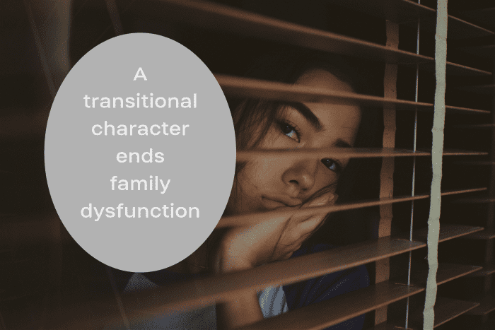 A transitional character is a determined person who vows to put an end to family dysfunction and make life better for future generations.