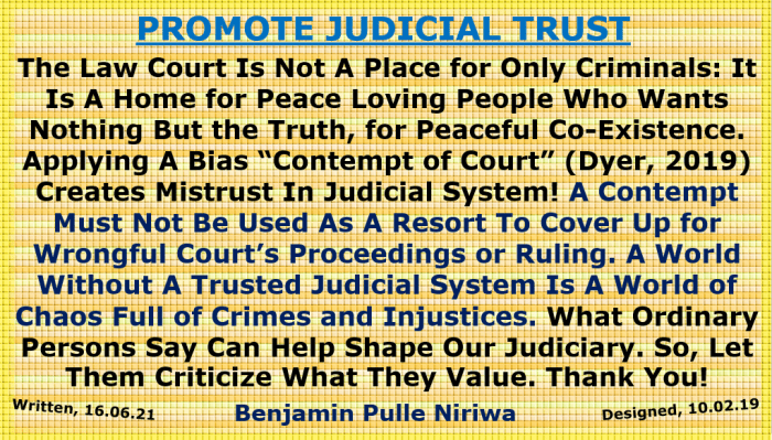 Fig. I. Promote Judicial Trust, Share Your Opinion(s) without Insults