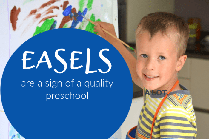 A top-notch preschool has teachers who understand the importance of open-ended art: painting, drawing, printmaking, collage making, and molding with clay.