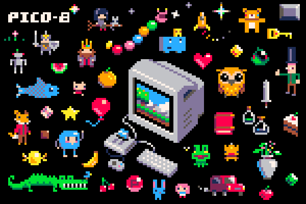 I used Pico-8 to make my game. Pico-8 is a fantasy console, emulating the experience of making games on older computers.