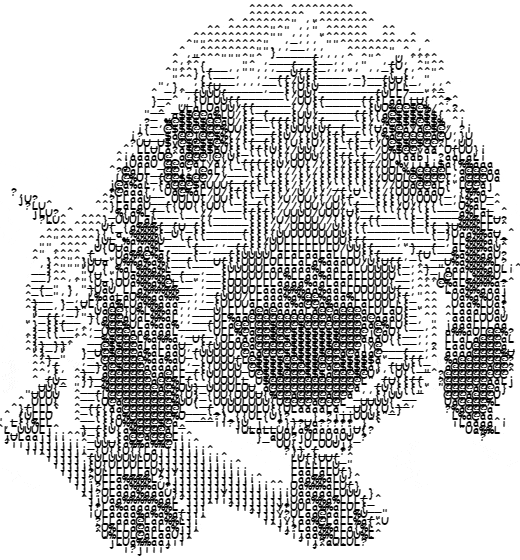 fish ascii art not equal size characters
