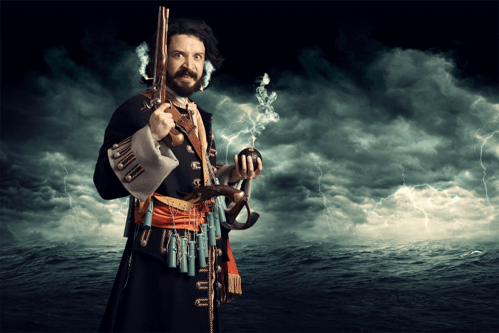 Edward Teach, the notorious "Blackbeard", who plundered this coast and extended his renegade activities south into the Caribbean