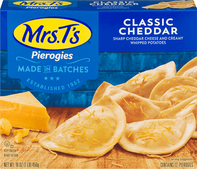 In 1952, Mrs. T's Pierogies was founded by Ted Twardzik in Shenandoah, Pennsylvania. The company makes 14 varieties of pierogies and produces over 500 million of them every year.