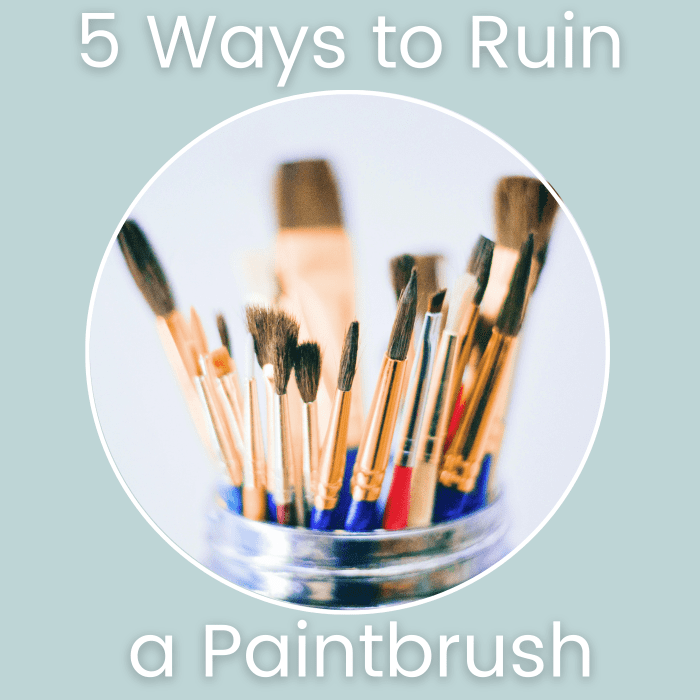 Some common mistakes can quickly ruin paintbrushes. How you clean and store paintbrushes have a huge impact on their lifespan and how they stay in shape. Great tips for beginner artists.