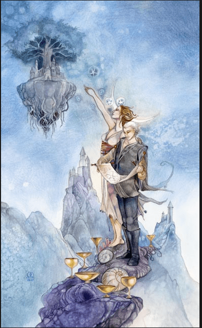 The Seven of Cups reveals your desires. They live inside your subconscious. In time, you'll be drawn to one cup more so than the others. This cup will be revealed in your conscious.