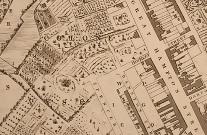 The Piggott-Smith Map from 1828 shows a section marked "Vyse" just below the mid left of this image - above which is a mound with what looks like a structure upon it. Could this be the lost Birmingham castle in Hockley?