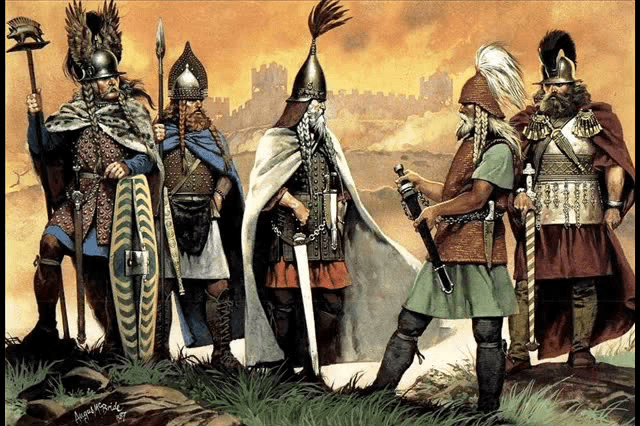 Early Celtic warrior leaders - men like these would have led their number onto Irish shores