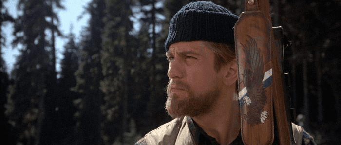 De Niro is simply magnificent as a tortured and psychologically damaged Vietnam veteran in 'The Deer Hunter'.