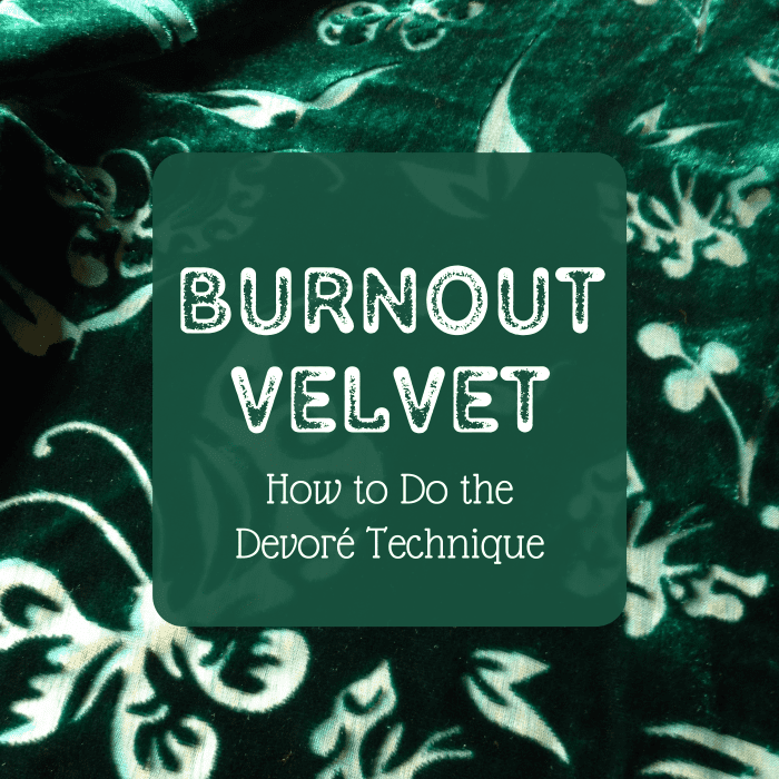 Learn how to create the devoré technique on velvet.