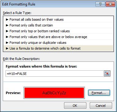 How to configure Conditional Formatting using a formula in Excel 2007 or Excel 2010.