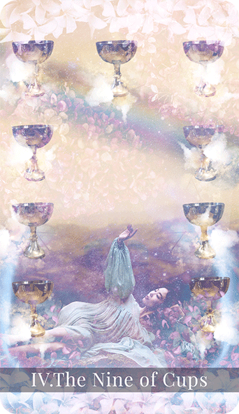 The Nine of Cups indicates you're in a good alignment with your wishes. You're putting in the right effort, and you're focused. You'll get good results with your efforts. This will turn into contentment.