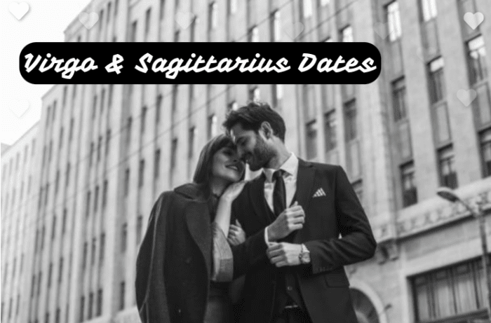 Virgo and Sagittarius date ideas: (1) go on a picnic together in a beautiful vista, (2) go to a festival whether for food or music, (3) ride bikes together, (4) cook a fantastic meal together, (5) hit up the trendy places in town.