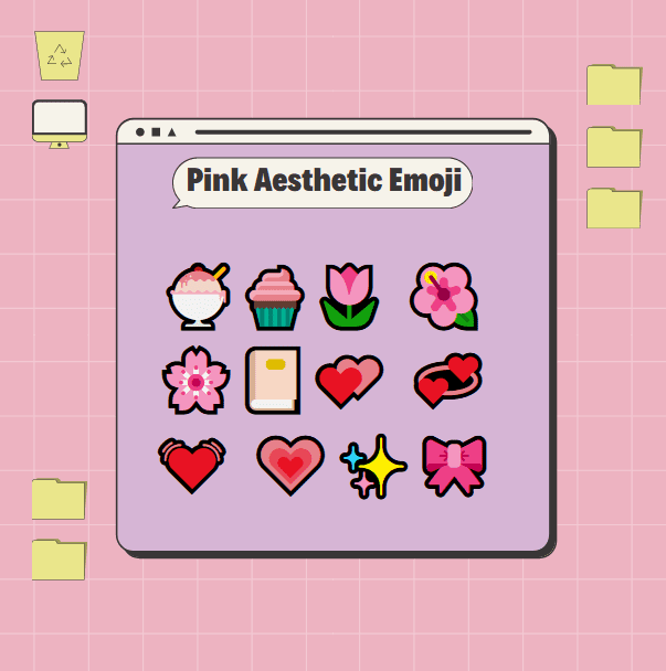 These pink aesthetic emoji would be fantastic if you're trying to emulate this aesthetic within your Discord server!
