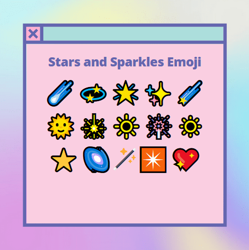 These star and sparkle emoji would look fantastic in channel names, especially for aesthetic servers!