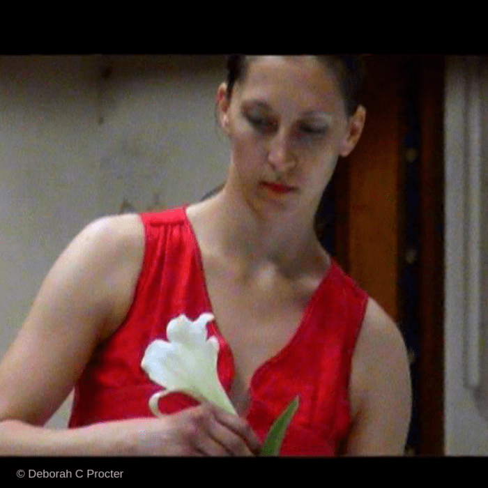 Sandra Grinberg in "Rivers and Mirrors: Part I": video by Deborah Claire Procter, idea & music by Oscar Edelstein