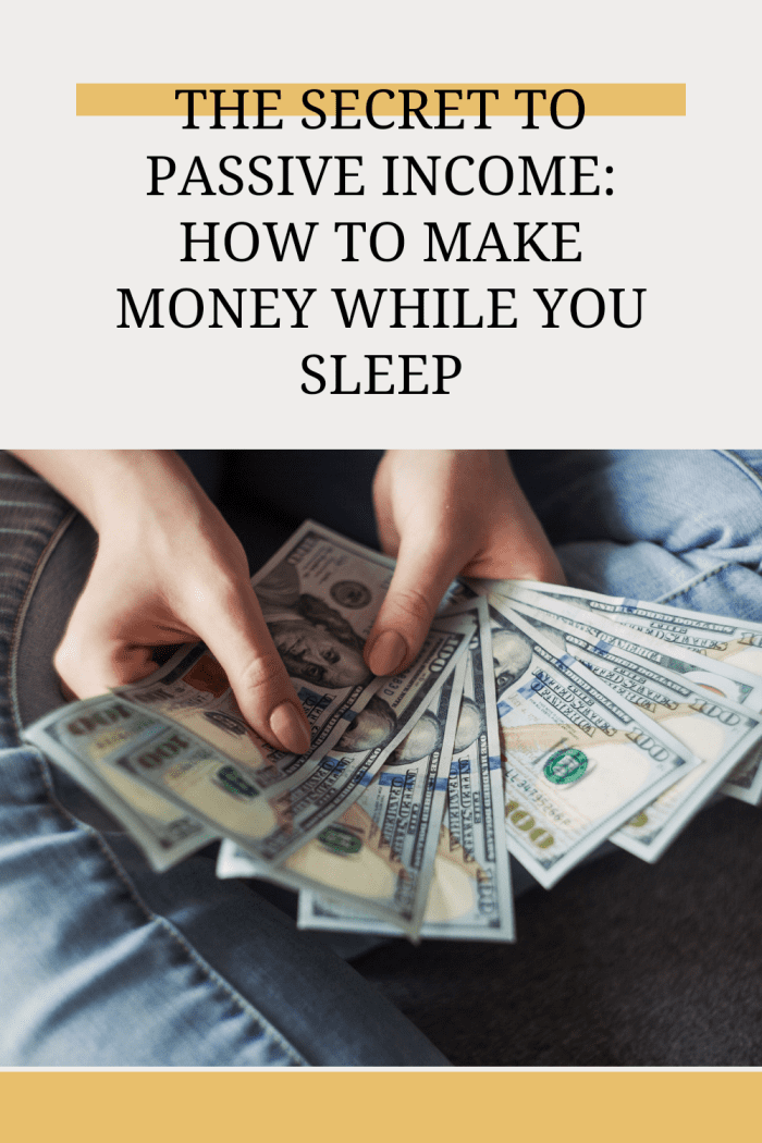 The Secret To Passive Income How To Make Money While You Sleep Hubpages