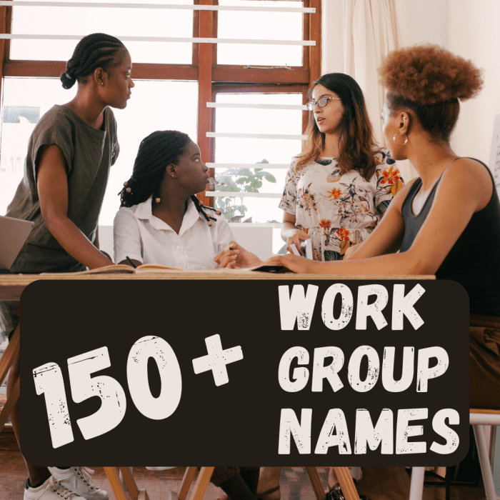 Team Names For Work Groups