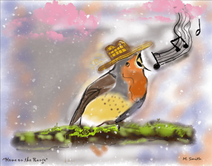 I doodled this little bird a few years back. Reminded me of one of the birds in my yard.