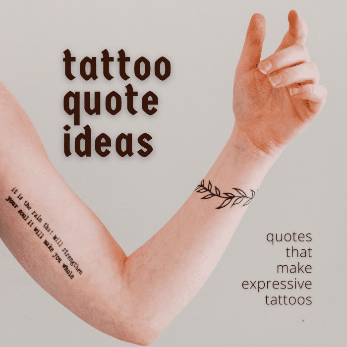 60 Best Tattoo Quotes, Words, and Sayings TatRing