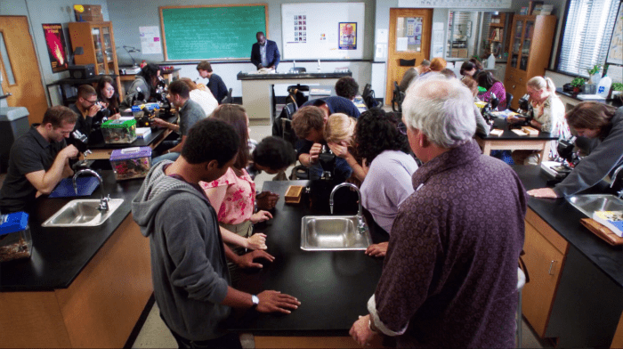 Mr. Hutchinson, the biology teacher from Hell - as far as I and my fellow students were concern - stood at the podium glaring down at us. He was tall, built like granite, and struck fear into the hearts of all high school students
