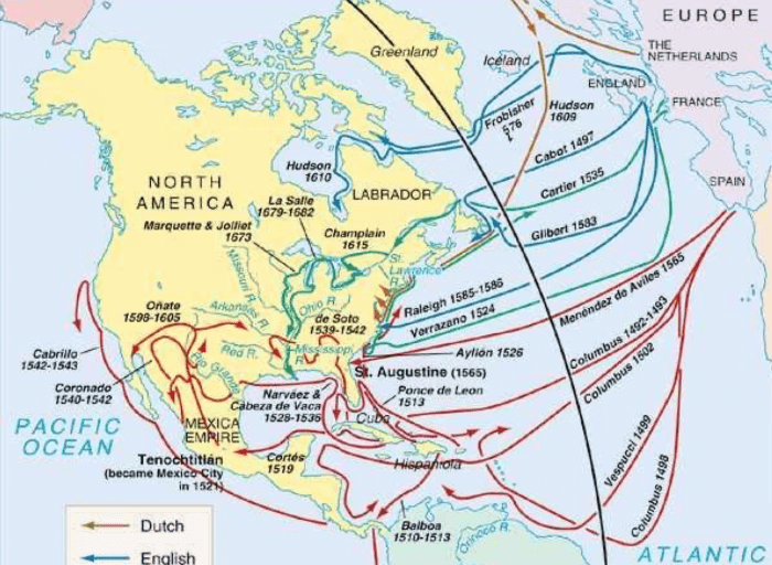 Of the early explore. John cabot. Колонизация северной америки 17-19 вв. Discovery of america map. Колонисты северной америки 17 век.